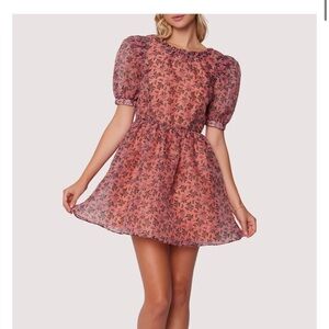 Lost + Wander Floral Puff Sleeve Dress